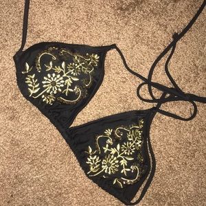 Black and Gold triangle top